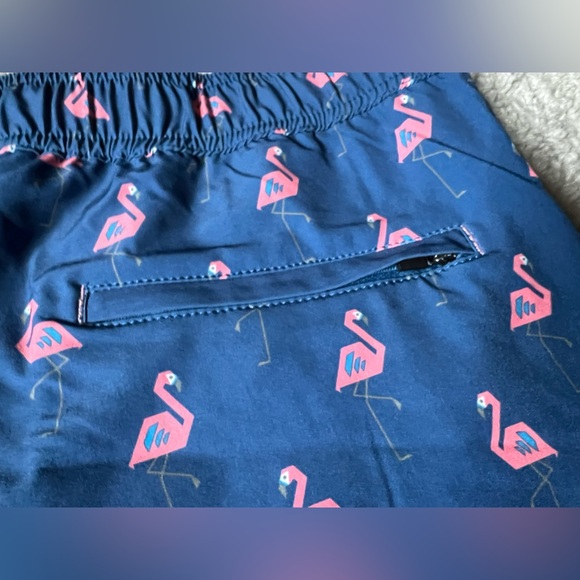 Men’s XL Trinity Blue Flamingo Print Swim Shorts - Picture 7 of 7